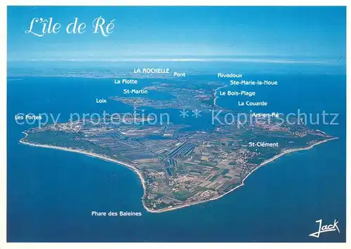 AK / Ansichtskarte Ile de Re Vue generale aerienne Ile de Re