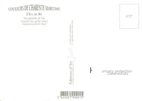 AK / Ansichtskarte Ile de Re Vue generale aerienne Ile de Re