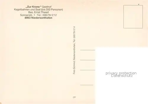 AK / Ansichtskarte Niedersonthofen Gasthof Zur Krone Niedersonthofen