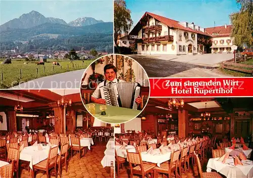 AK / Ansichtskarte Ainring Zum singenden Wirt Hotel Rupertihof Gastraeume Panorama Ainring