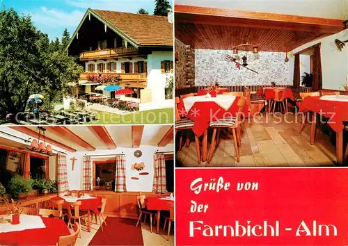 AK / Ansichtskarte Hammer_Inzell Farnbichl Alm Gastraeume 