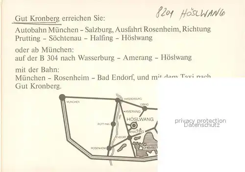AK / Ansichtskarte Hoeslwang Gut Kronberg Fliegeraufnahme Hoeslwang