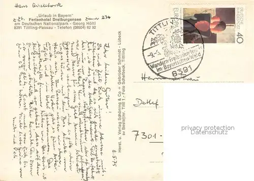 AK / Ansichtskarte Tittling Ferienhotel Dreiburgensee Tittling