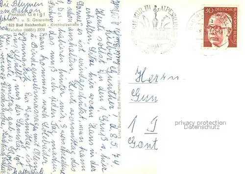 AK / Ansichtskarte Bad_Reichenhall Pension Geigl Bad_Reichenhall