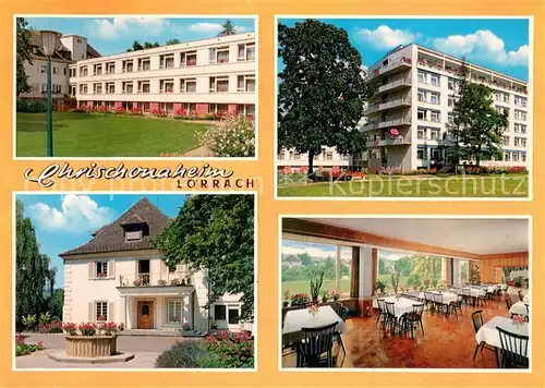 AK / Ansichtskarte Loerrach Chrischonaheim fuer Dauergaeste Speisesaal Loerrach