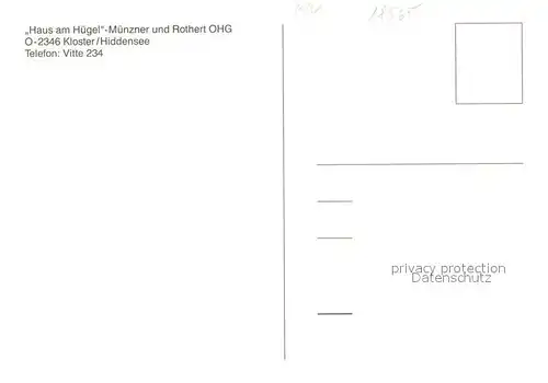 AK / Ansichtskarte Kloster_Hiddensee Haus am Huegel Muenzner und Rothert Kloster_Hiddensee