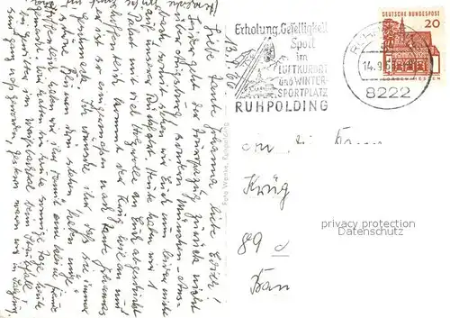 AK / Ansichtskarte Ruhpolding Kurhaus Ruhpolding Ruhpolding