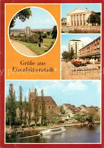 AK / Ansichtskarte Eisenhuettenstadt Rosenhuegel Friedrich Wolf Theater Leninallee Blick zur Altstadt Eisenhuettenstadt