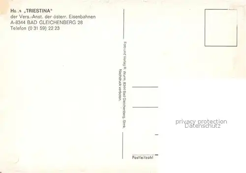 AK / Ansichtskarte Bad_Gleichenberg Kurhaus Haus Triestina Restaurant Aufenthaltsraum Park Brunnen Bad_Gleichenberg