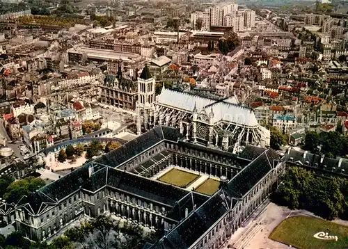 AK / Ansichtskarte Saint Denis_Seine Eglise abbatiale et Maison de la Legion d Honneur vue aerienne 