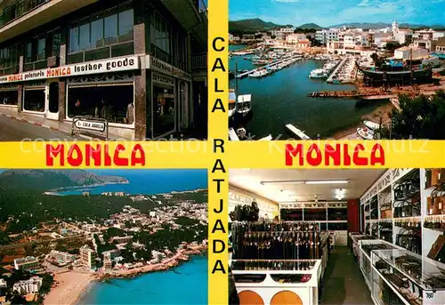 AK / Ansichtskarte Cala_Ratjada_Mallorca Peleteria Monica Hafen Fliegeraufnahme Cala_Ratjada_Mallorca