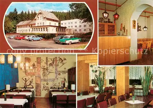 AK / Ansichtskarte Georgenthal_Gotha Ferienheim der Gummiwerke Thueringen Rodebachmuehle Kellerklub Speisesaal Gaststaette Georgenthal Gotha