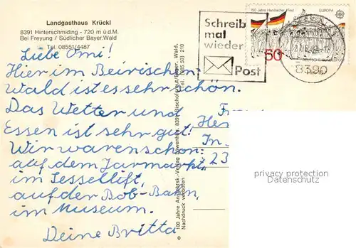 AK / Ansichtskarte Hinterschmiding Landgasthaus Krueckl im Bayerischen Wald Hinterschmiding