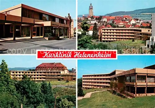 AK / Ansichtskarte Bad_Wildungen Kurklinik Helenenheim Stadtbild mit Kirche Bad_Wildungen