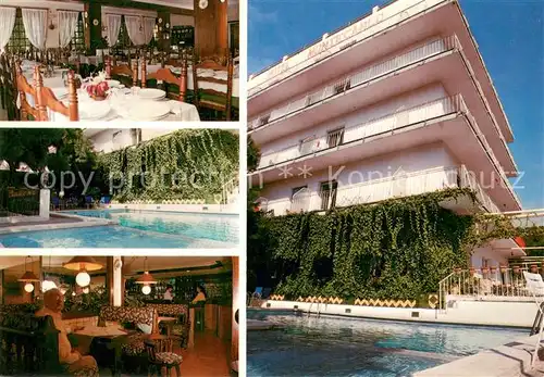 AK / Ansichtskarte Lloret_de_Mar Hotel Montecarlo Restaurant Swimming Pool Lloret_de_Mar