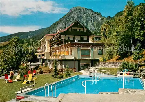 AK / Ansichtskarte Bad_Oberdorf Kurhotel Luitpoldbad Swimming Pool Allgaeuer Alpen Bad_Oberdorf