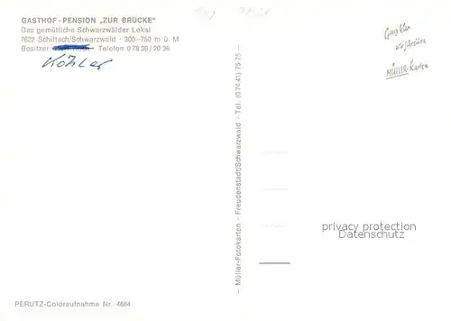 AK / Ansichtskarte Schiltach Gasthof Pension Zur Bruecke Schiltach