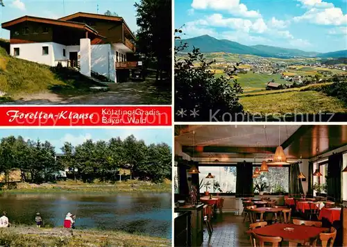 AK / Ansichtskarte Gradis Forellen Klause Panorama Angelsee Gaststube Gradis