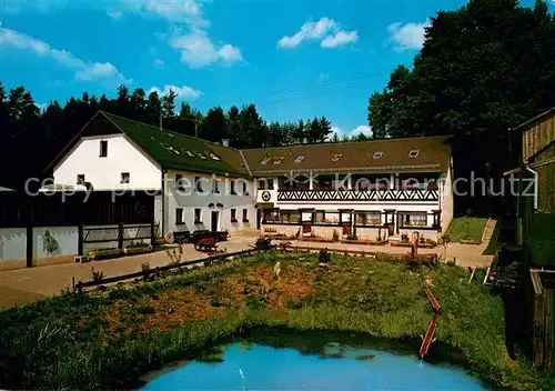 AK / Ansichtskarte Juliushammer_Wunsiedel Ferienhof Juliushammer Weiher 