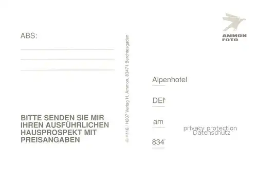 AK / Ansichtskarte Oberau_Berchtesgaden Alpenhotel Denninglehen Oberau Berchtesgaden