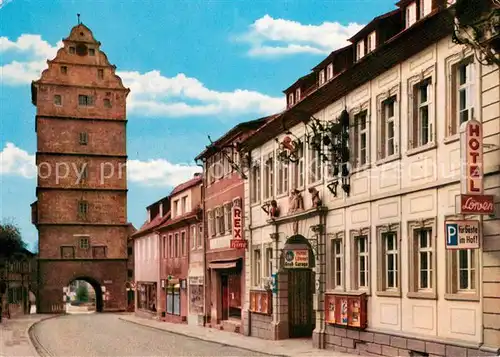 AK / Ansichtskarte Bad_Neustadt Hotel Zum Loewen Stadttor Bad_Neustadt