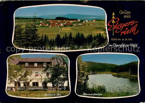 AK / Ansichtskarte Etzgersrieth Gasthof Pension Ach Panorama Preimd Stausee Etzgersrieth