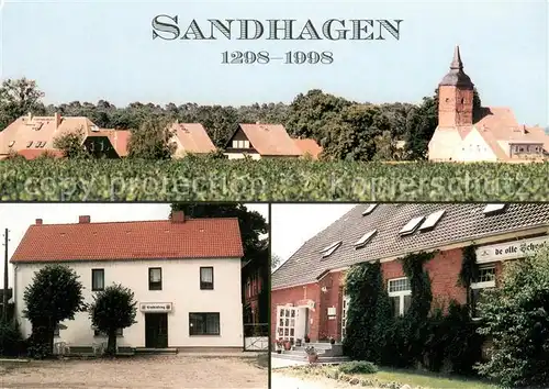 AK / Ansichtskarte Sandhagen_Biendorf Panorama Gasthaus Lindenkrug Sandhagen Biendorf