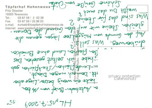 AK / Ansichtskarte Tewswoos Toepferhof Doescher Hohenwoos Gastraum Toepferei Tewswoos