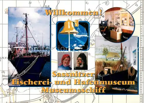 AK / Ansichtskarte Sassnitz_Ostseebad_Ruegen Sassnitzer Fischerei und Hafenmuseum Museumsschiff Sassnitz_Ostseebad_Ruegen