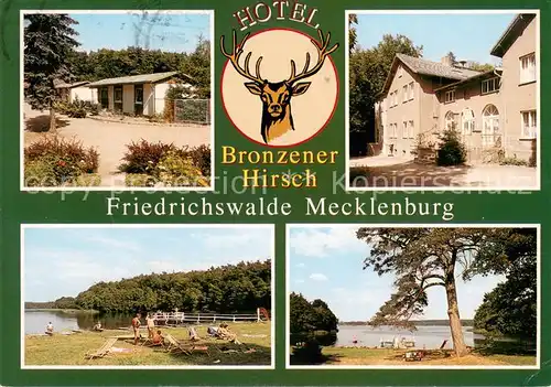 AK / Ansichtskarte Friedrichswalde_Blankenberg Hotel Bronzener Hirsch Strandpartien Friedrichswalde