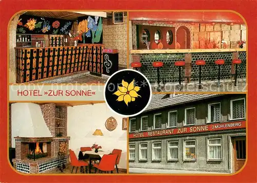 AK / Ansichtskarte Goldberg_Mecklenburg Hotel Zur Sonne Tanzsaal Kaminzimmer Bar Aussenansicht Goldberg_Mecklenburg