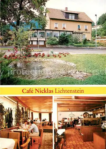 AK / Ansichtskarte Lichtenstein_Wuerttemberg Cafe Nicklas Gastraeume Lichtenstein_Wuerttemberg