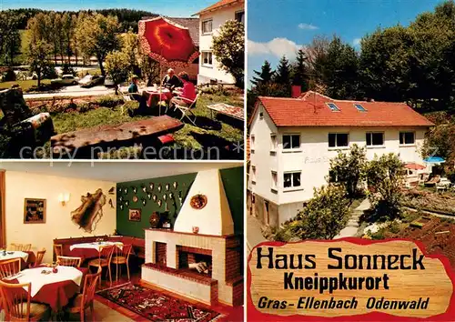 AK / Ansichtskarte Gras Ellenbach Haus Sonneck Terrasse Kaminzimmer Gras Ellenbach