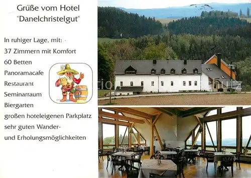 AK / Ansichtskarte Lauter_Schwarzenberg_Erzgebirge Hotel Danelchristelgut Gastraum Lauter_Schwarzenberg