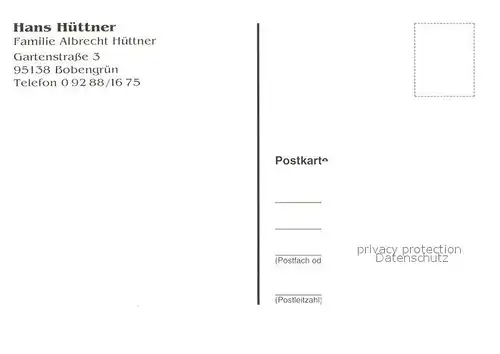 AK / Ansichtskarte Bobengruen Hans Huettner Bobengruen