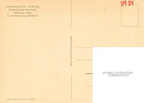 AK / Ansichtskarte Balderschwang Alpchalets Hotel Gastraum Balderschwang