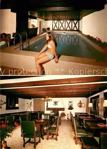 AK / Ansichtskarte Bayrischzell Hotel Die Meindelei Pension Gaststube Hallenbad Bayrischzell