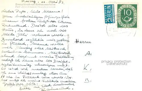 AK / Ansichtskarte Assenhausen_Starnbergersee Exerzitienhaus Rottmannshoehe Assenhausen