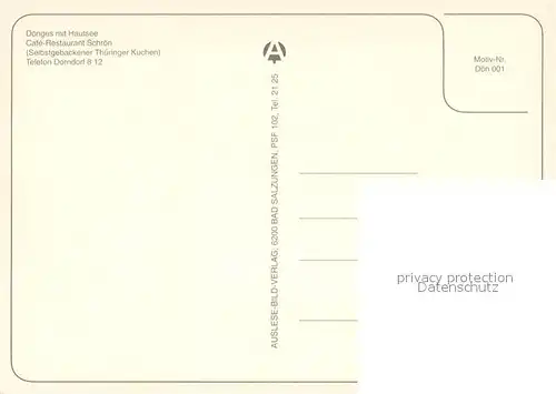 AK / Ansichtskarte Doenges Cafe Restaurant Schroen Gastraeume Weiher Doenges