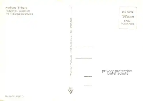 AK / Ansichtskarte Triberg_Schwarzwald Kurhaus Triberg Gast und Veranstaltungsraeume Bar Triberg Schwarzwald