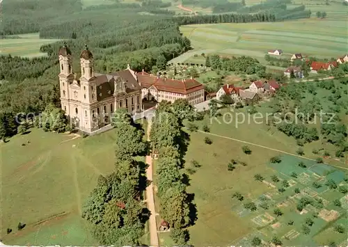 AK / Ansichtskarte Ellwangen_Jagst Exerzitienhaus Schoenenberg Fliegeraufnahme Ellwangen_Jagst