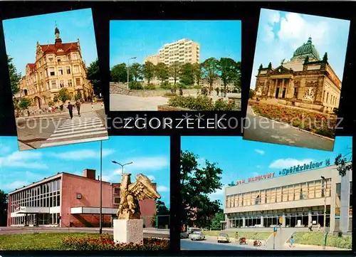 AK / Ansichtskarte Zgorzelec Urzad Miejski Osiedle przy ulicy Powstancow Slaskich Zgorzelecki Osrodek Kultury Dom Handlowy Spoldzielca Zgorzelec