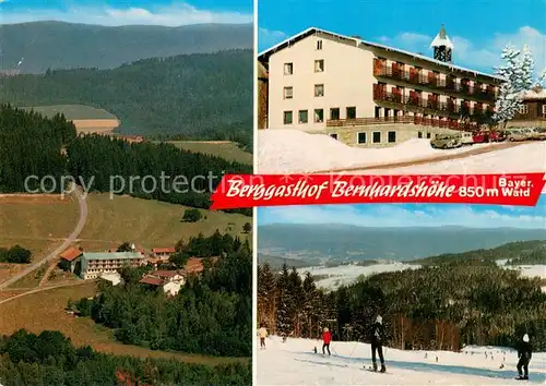 AK / Ansichtskarte Kolmberg_Sankt_Englmar Fliegeraufnahme Berggasthof Bernhardshoehe Skipiste Kolmberg_Sankt_Englmar