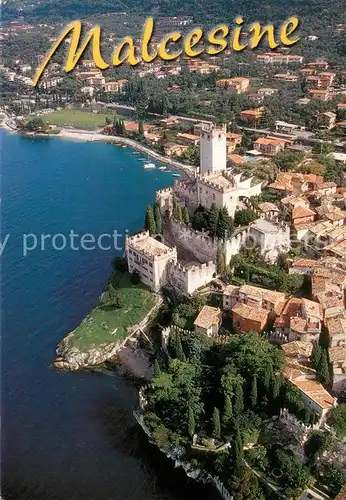 AK / Ansichtskarte Malcesine_Lago_di_Garda Fliegeraufnahme Malcesine_Lago_di_Garda