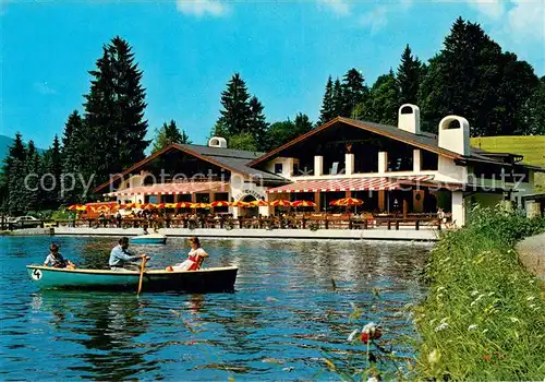 AK / Ansichtskarte Riessersee See Cafe Riessersee