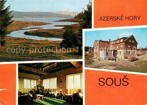 AK / Ansichtskarte Sous_Desna_Darre Udolni nadrz jidelna chaty Liaz chata Liaz 