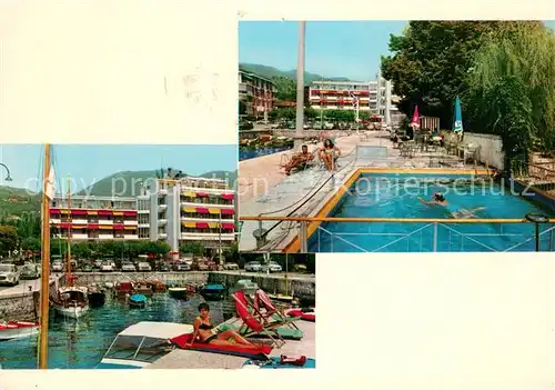 AK / Ansichtskarte Gardone_Garda Hotel Astoria Pool Bootshafen 