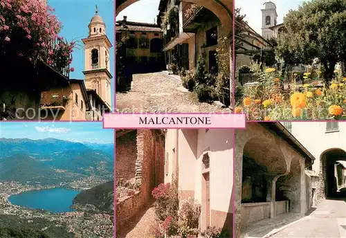 AK / Ansichtskarte Malcantone_Ticino Kirche Park Fliegeraufnahme Innenhof Malcantone Ticino