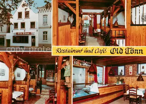 AK / Ansichtskarte Toenning_Nordseebad Restaurant Cafe Old Toenn Gastraeume Theke Toenning_Nordseebad