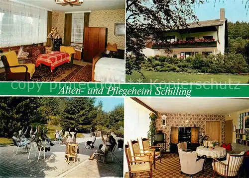 AK / Ansichtskarte Neuhaus_Solling Alten und Pflegeheim Schilling Gaststube Zimmer Park Neuhaus Solling